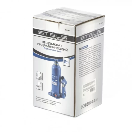 Домкрат гидравлический бутылочный 2 т h подъема 178-338 мм Stels 51160 купить в Нижневартовске