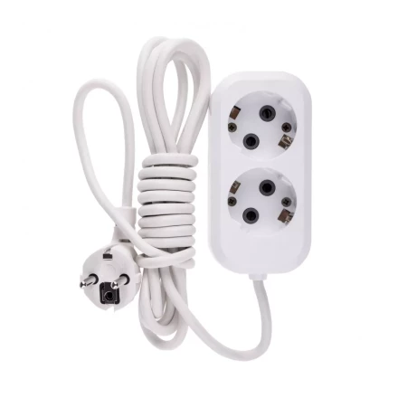 Удлинитель бытовой серия УХз-10-203 с заземлением 3 м 2 розетки 10 А Denzel 95961 купить в Нижневартовске