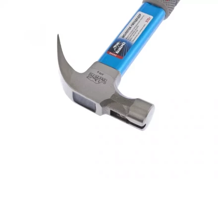 Молоток-гвоздодер 370г боек с магнитом фибергласовая обрезиненная рукоятка алюминиевая защита БАРС 10448 купить в Нижневартовске