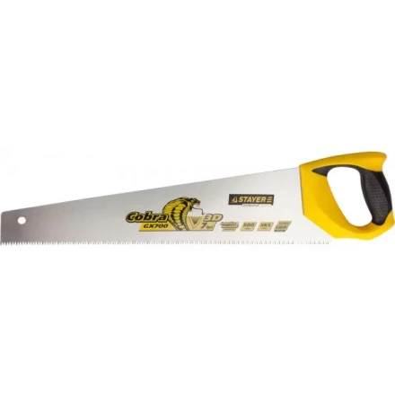 Ножовка STAYER "PROFI" "COBRA" GX700, трехгранный японский зуб, импульсная закалка, 2-х комп ручка, 7 TPI, 500мм 1513-50_z02 купить в Нижневартовске