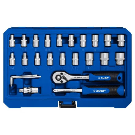 ЗУБР А-57, 57 предм., (1/4), универсальный набор инструмента, Профессионал (27671-H57) купить в Нижневартовске