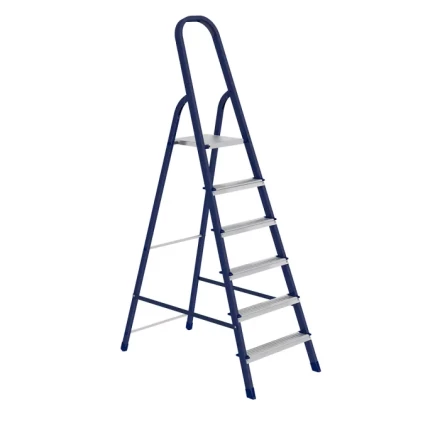 Стремянка 6 ступеней стальная оцинкованные ступени СИБРТЕХ 97846 купить в Нижневартовске