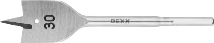 Сверло по дереву перовое, шестигранный хвостовик, DEXX 2945-30, d=30мм 2945-30 купить в Нижневартовске