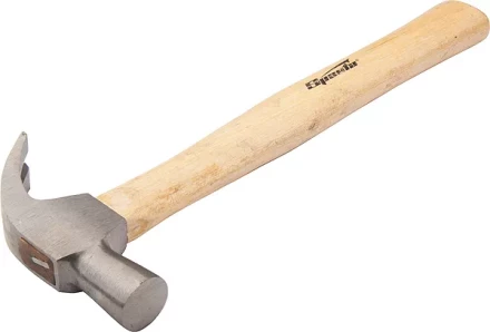 Молоток-гвоздодер 225 г боек 22 мм деревянная рукоятка SPARTA 104105 купить в Нижневартовске