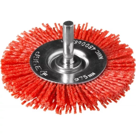 ЗУБР "ПРОФЕССИОНАЛ". Щетка дисковая для дрели, нейлоновая проволока с абразивным покрытием, 75мм 35161-075_z02 купить в Нижневартовске