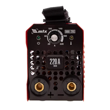 Инверторный аппарат дуговой сварки MMA-220S, 220 А, ПВ60%, диаметр электрода 1,6-5 мм MTX 94392 купить в Нижневартовске