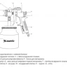 Пневматический краскопульт с нижним бачком V=1,0 л + сопла  диаметром 1.2, 1.5 и 1.8 мм  MATRIX 57316 купить в Нижневартовске