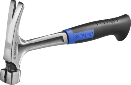 Молоток-гвоздодер ЗУБР "ПРОФЕССИОНАЛ" цельнокованый с магнитом и двухкомпонентной рукояткой, 580г 20258-580 купить в Нижневартовске