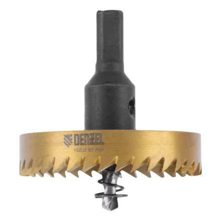 Коронка по металлу HSS, 63 мм, нитридтитановое покрытие Denzel 724120 купить в Нижневартовске
