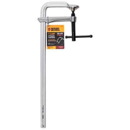 Струбцина F-образная Denzel 20471, 100x400мм, кованая купить в Нижневартовске