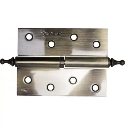 Петля дверная разъемная ЗУБР "ЭКСПЕРТ", 1 подшипник, цвет ст. латунь (AB), левая, с крепежом, 100х75х2,5мм,2шт 37605-100-5L купить в Нижневартовске