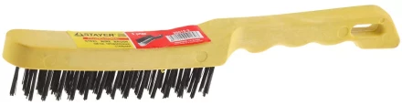 Щетка STAYER "MASTER" проволочная стальная с пластмассовой ручкой, 3 ряда 35015-3 купить в Нижневартовске