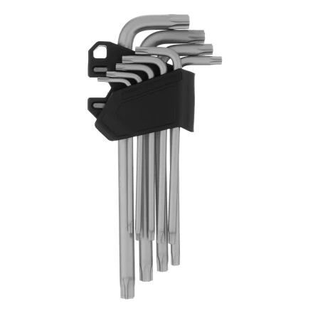 Набор ключей имбусовых Torx-Tempered, TT10-50, CrV, 9 шт., удлиненные Сибртех 123717 купить в Нижневартовске