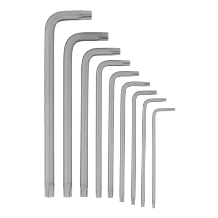 Набор ключей имбусовых Torx-Tempered, TT10-50, CrV, 9 шт., удлиненные Сибртех 123717 купить в Нижневартовске