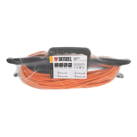 Удлинитель-шнур силовой Denzel 37406 Garden Series, ПВС, 20м, 1 розетка 3 x 1 мм, 3 м купить в Нижневартовске