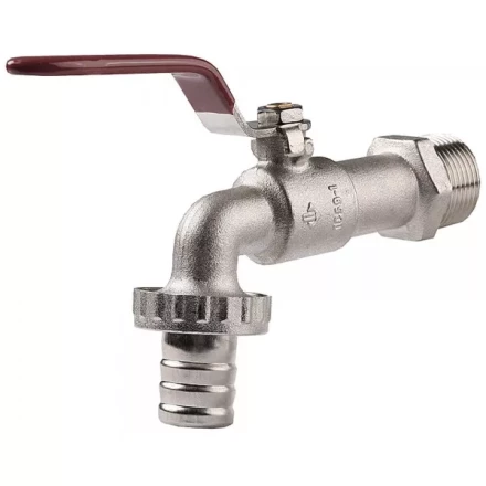 Кран ЗУБР шаровой водоразборный, латунный с никелированным покрытием, 3/4"-3/4" 51216-3/4-3/4 купить в Нижневартовске