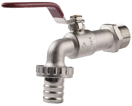 Кран ЗУБР шаровой водоразборный, латунный с никелированным покрытием, 3/4"-3/4" 51216-3/4-3/4 купить в Нижневартовске