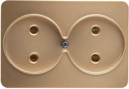Розетка СВЕТОЗАР "ГАММА" без заземления, двойная, без вставки и рамки, цвет золотой металлик, 16А/~250В SV-54102-GM купить в Нижневартовске