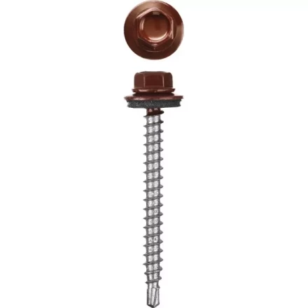 Саморезы СКД кровельные, RAL 3005 темно-красный, 70 х 4.8 мм, 800 шт, для деревянной обрешетки, STAYER 30300-48-070-3005 купить в Нижневартовске