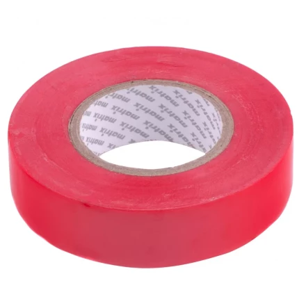 Изолента ПВХ 19 мм х 20 м красная 150 мкм Matrix 88779 купить в Нижневартовске