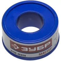 Фумлента ЗУБР "МАСТЕР", плотность 0,25 г/см3, 0,1ммх19ммх15м 12373-19-025
