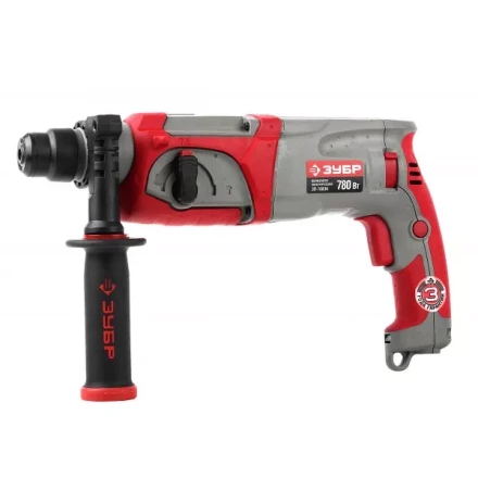 Перфоратор ЗУБР SDS-plus, реверс, 3 Дж, 0-1100 об/мин, 0-4500 уд/мин, 780Вт, кейс ЗП-780ЭК купить в Нижневартовске