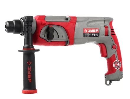 Перфоратор ЗУБР SDS-plus, реверс, 3 Дж, 0-1100 об/мин, 0-4500 уд/мин, 780Вт, кейс ЗП-780ЭК купить в Нижневартовске