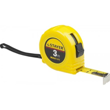 Рулетка STAYER &quot;МASTER&quot; &quot;MaxTape&quot;, пластиковый корпус, 3м/16мм 34014-03-16 купить в Нижневартовске