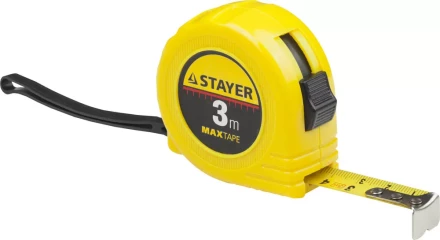 Рулетка STAYER "МASTER" "MaxTape", пластиковый корпус, 3м/16мм 34014-03-16 купить в Нижневартовске