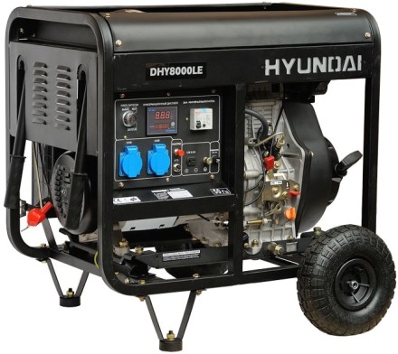 Дизельный генератор Hyundai DHY 8000LE + колеса купить в Нижневартовске