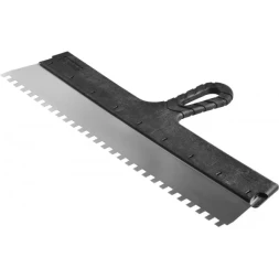 Шпатель ЗУБР "МАСТЕР" ФАСАДНЫЙ, нержавеющее полотно, 450мм, зуб 8х8мм 10078-45-08