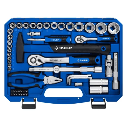 ЗУБР Универсал-76, 76 предм., (1/2+ 1/4), универсальный набор инструмента, Профессионал (27670-H76) купить в Нижневартовске