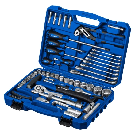 ЗУБР Универсал-76, 76 предм., (1/2+ 1/4), универсальный набор инструмента, Профессионал (27670-H76) купить в Нижневартовске