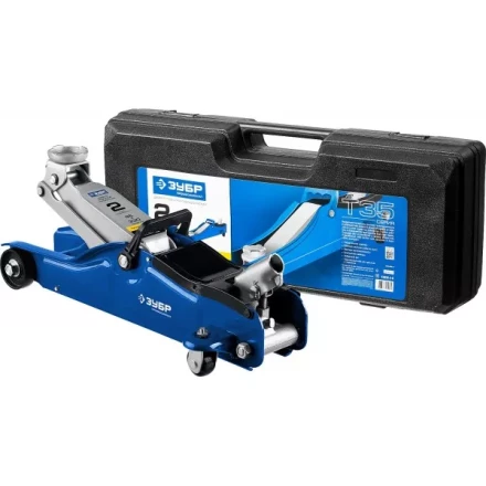 Домкрат гидравлический подкатной T35, 2т, 85-330мм, в кейсе, ЗУБР Профессионал 43056-2-K купить в Нижневартовске