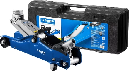 Домкрат гидравлический подкатной T35, 2т, 85-330мм, в кейсе, ЗУБР Профессионал 43056-2-K купить в Нижневартовске