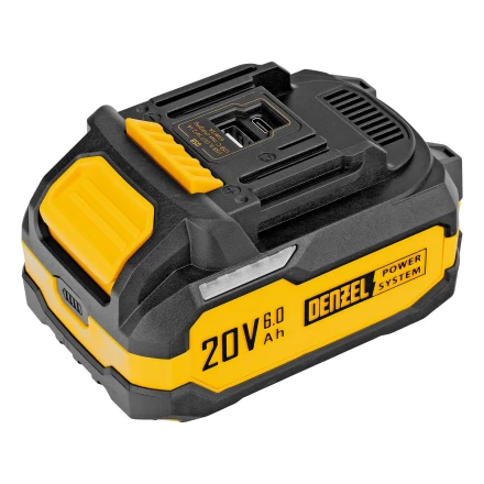 Батарея аккумуляторная BH-20-6.0, Li-Ion, USB, 20 В, 6,0 Ач// Denzel 28446 купить в Нижневартовске