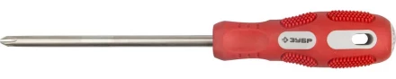 Отвертка ЗУБР "ПРОФИ" хромованадиевая сталь, двухкомпонентная рукоятка, магнит наконечник, PH3x150мм 25232-3-150_z01 купить в Нижневартовске