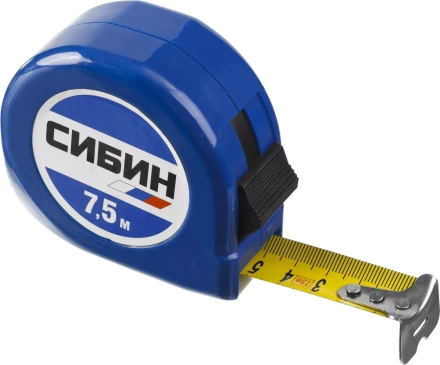 Рулетка СИБИН, пластиковый корпус, 7,5м/25мм 34020-08-25 купить в Нижневартовске