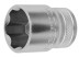 Торцовая головка KRAFTOOL &quot;INDUSTRIE QUALITAT&quot;, Cr-V, SUPER-LOCK, хромосатинированная, 1/2&quot;, 22 мм 27801-22_z01 купить в Нижневартовске