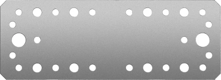 ЗУБР КП-2.5, 180 x 65 x 2.5 мм, цинк, крепежная пластина (31023-180) купить в Нижневартовске