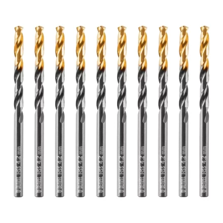 Сверло по металлу, 4,2 мм, HSS-Tin, Golden Tip, 10 шт. Denzel 717210 купить в Нижневартовске