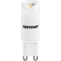 Лампа СВЕТОЗАР светодиодная "LED technology", цоколь G9, теплый белый свет (3000 К), 2,5Вт (20) 44595-20