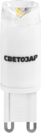 Лампа СВЕТОЗАР светодиодная &quot;LED technology&quot;, цоколь G9, теплый белый свет (3000 К), 2,5Вт (20) 44595-20 купить в Нижневартовске