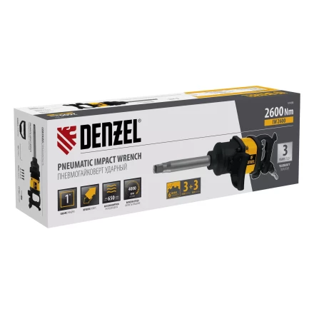 Ударный пневмогайковерт Denzel IW2600 57490, 1", 4000 об/мин, 2600 Нм купить в Нижневартовске