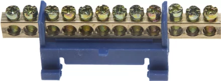 Шина СВЕТОЗАР нулевая на изоляторе типа "Стойка"макс. ток 100А, 5,2мм, 12 полюсов 49806-12 купить в Нижневартовске