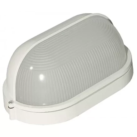 Светильник уличный СВЕТОЗАР влагозащищенный с верхним защитным кожухом, овал, цвет белый, 100Вт SV-57213-W купить в Нижневартовске