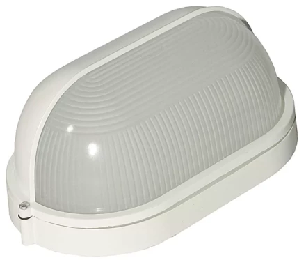 Светильник уличный СВЕТОЗАР влагозащищенный с верхним защитным кожухом, овал, цвет белый, 100Вт SV-57213-W купить в Нижневартовске