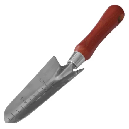 Совок посадочный из нержавеющей стали с деревянной рукояткой  320мм  Кратон 5 10 05 002 купить в Нижневартовске