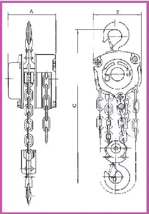 Таль ручная цепная HSZ-J LB г-п 1 тонн H=9 метра купить в Нижневартовске