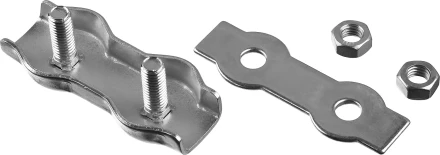 Зажим троса ЗУБР "МАСТЕР" двойной, оцинкованный, 5мм, 2 шт 304446-05 купить в Нижневартовске